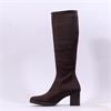 Miss Elastic Memphis Lycra Long Boot - Brown